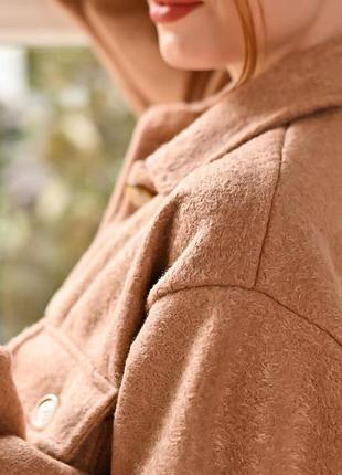 Теплая рубашка пальто в цветах2 фото