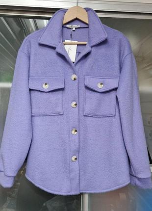 Теплая рубашка пальто в цветах10 фото