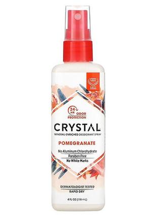 Минеральный дезодорант спрей crystal mineral deodorant spray pomegranate