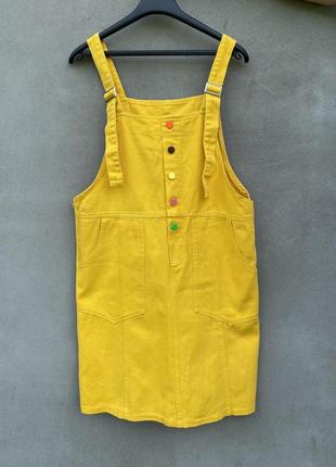 Хлопковый сарафан желтого цвета1 фото