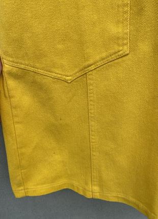 Хлопковый сарафан желтого цвета4 фото