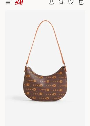 H&m zara mango bershka стильная сумочка сумка кроссбоди полукруглая сумка - багет
