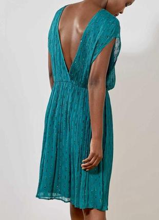 Темно-зеленое красивое платье кiabi. коктейльное праздничное платье8 фото