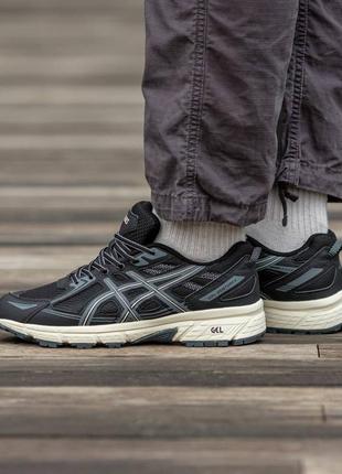 Мужские кроссовки asics gel venture 6 black\beige