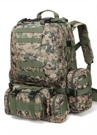 Рюкзак тактический военный с подсумками 55 л tactical backpack b08 пиксель6 фото