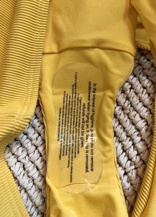 Желтые плавки от купальника большого размера в рубчик6 фото
