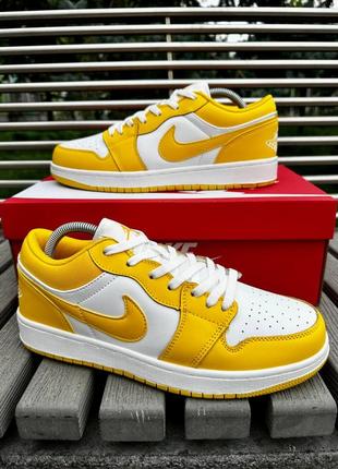 Мужские кроссовки nike air jordan low (yellow)4 фото