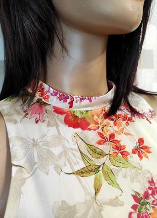 Ніжна атласна сукня міді з квітковим принтом next, красивое атласное платье миди с цветочным принтом3 фото