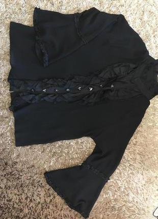 Блуза большого размера черная frank walder1 фото