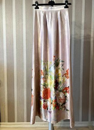 Макси юбка с цветочным принтом1 фото