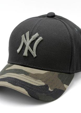 Бейс new york з регулюванням розміру, кепка нью йорк (s), бейсболка з логотипом ny чоловіча/жіноча чорна1 фото