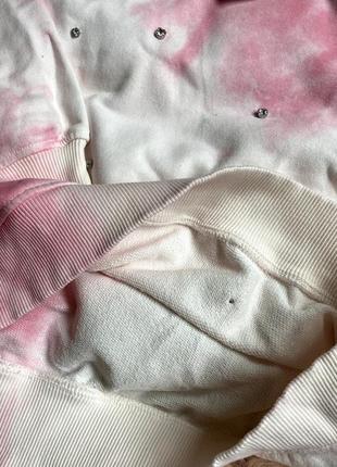Світшот кофта худі тай дай з стразами zara, свитшот кофточка худи из стразами зара7 фото