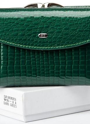 Жіночий шкіряний гаманець sergio torretti зелений