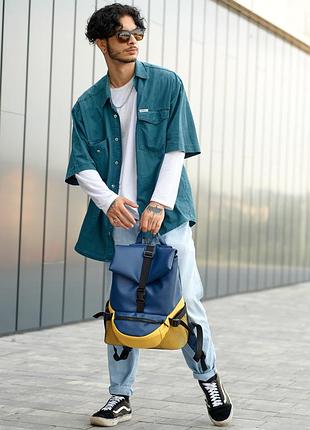 Чоловічий рюкзак sambag renedouble жовто-блакитний3 фото