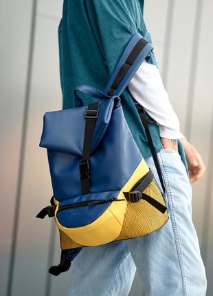 Чоловічий рюкзак sambag renedouble жовто-блакитний10 фото