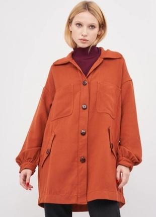 H&m пальто- рубашка 56 размер