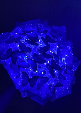 Букет із метеликами і підсвіткою