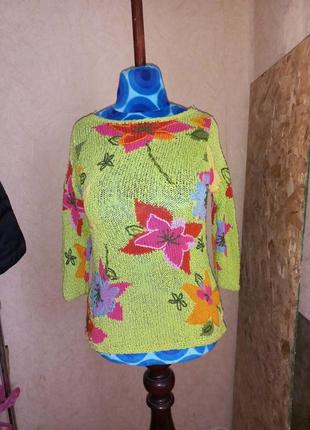 Винтаж 90-х шелковый свитер david brooks