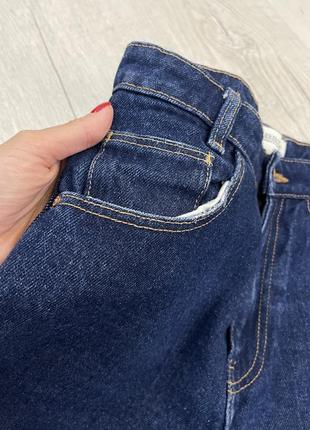 Темно-синие джинсовые шорты4 фото