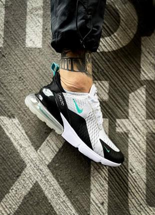 Мужские кроссовки nike air max 270 "white/black/blue"#найк