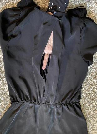 Комбінезон шортами літній чорний тканинний4 фото