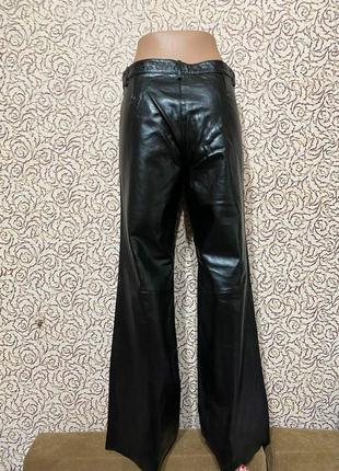 Новые кожаные брюки палаццо ( талия 76 см). 100% кожа