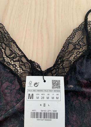 Велюровый топ  zara