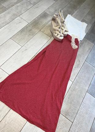 Длинная юбка в горошек(032)1 фото