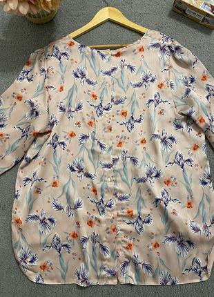 Шикарная блуза с ирисами2 фото