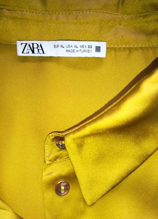 Сатиновое платье рубашка zara9 фото