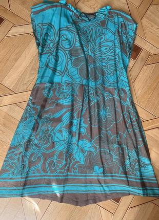 Женское летнее платье бирюза ххl индивидуального покроя узор легкое сарафан2 фото