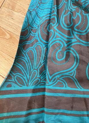 Женское летнее платье бирюза ххl индивидуального покроя узор легкое сарафан6 фото