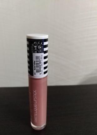 Рідка помада матова flormar pretty matte liquid lipstick 01(nude toffee)3 фото