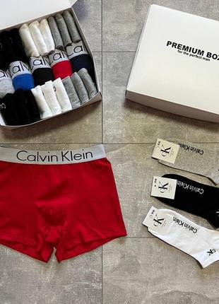 Подарочный бокс трусы и носки calvin klein