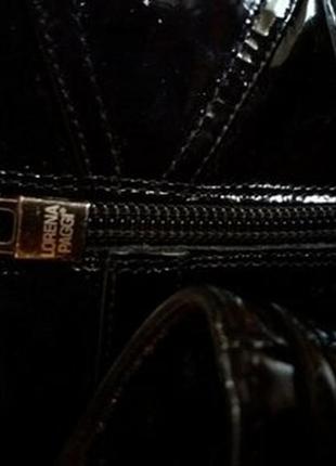 Напівчобітки - ботильйони з лакованой шкіри lorena paggi італія.