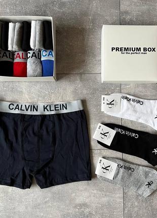 Подарочный бокс трусы и носки calvin klein