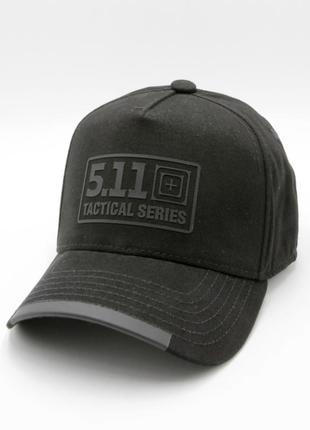 Бейсболка tactical series 5.11 чорна чоловіча/жіноча м, чорна кепка літня, бейс з логотипом