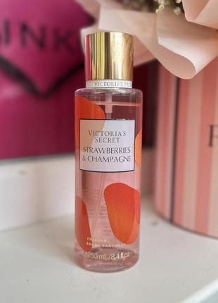 Распыли спрея victoria’s secret strawberries and champagne оригинал 10мл,30мл