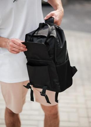 Мужской городской рюкзак kanken черный тканевой  под ноутбука на 13 л качественный  шокльный прочный4 фото