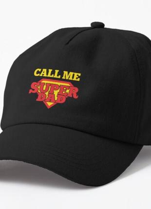 Кепка мужская с принтом зови меня супер папой call me super dad