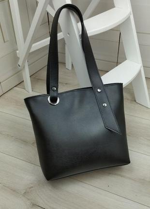 Качественная вместительная женская сумка, большого размера, как шоппер, из экокожи премиум качества2 фото