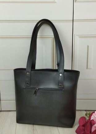 Качественная вместительная женская сумка, большого размера, как шоппер, из экокожи премиум качества3 фото