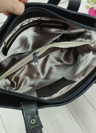 Качественная вместительная женская сумка, большого размера, как шоппер, из экокожи премиум качества5 фото