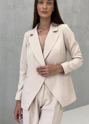 Классический женский пиджак на одну пуговицу 44-50 размеры разные цвета3 фото