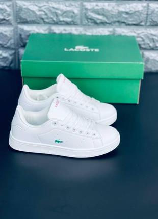 Кроссовки lacoste белые женские размеры 36-408 фото