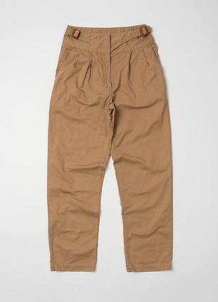 Lewe women's natural cropped cotton canvas chino pants женские брюки