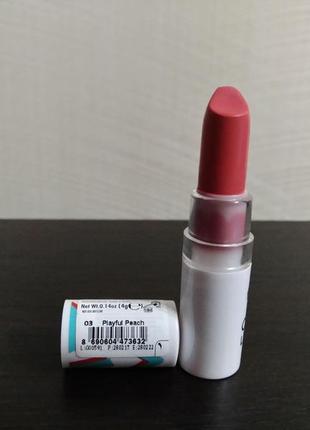 Кремова губна помада flormar creme lipstick 03 (playful peach/персик)2 фото