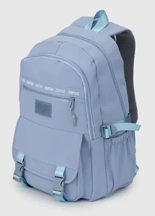 Рюкзак портфель школьный для девочки персиковый черный сиреневый белый голубой5 фото