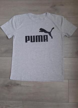 Футболка  мужская puma светло-серая (меланж)