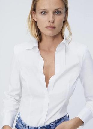 Боди рубашка рубашка zara